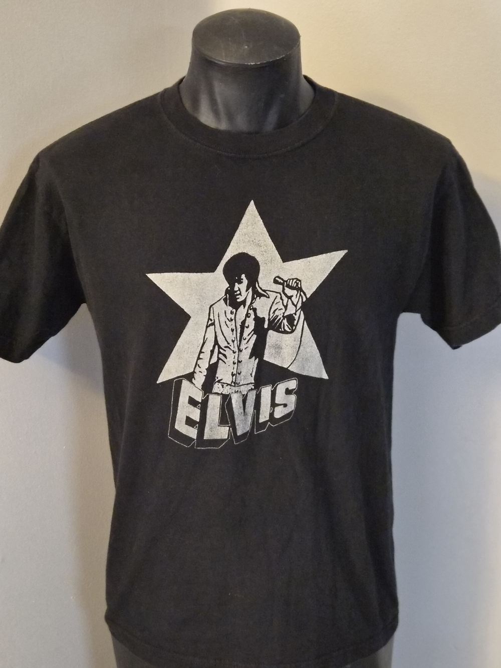 Black Elvis Graphic Tee - Classic Rock Men’s Shirt